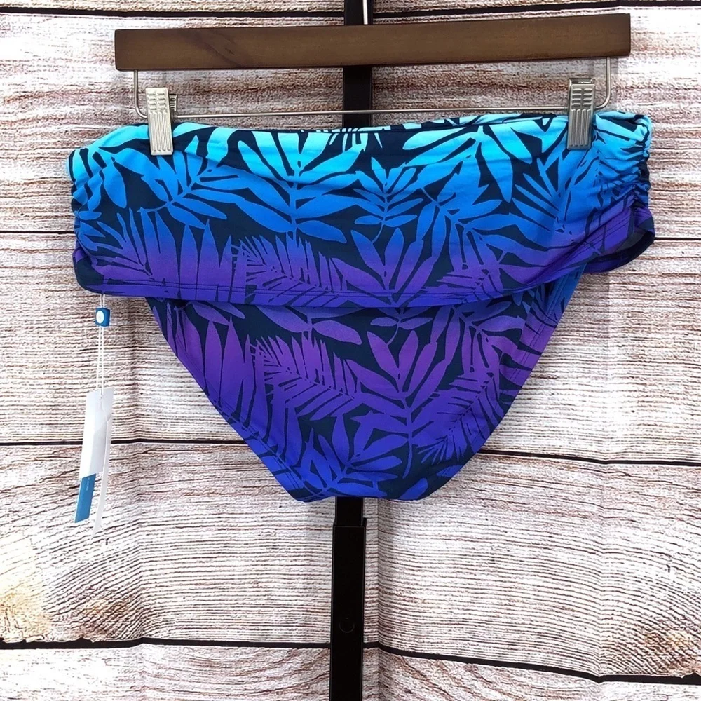 NWT Bleu Rod Beattie Fold Over Sarong Swimsuit Bikini Bottoms Size 14